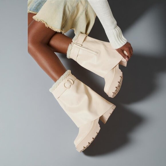 NIB Circus NY By Sam Edelman Vanilla Noah Lined Lug Sole Boot - Picture 1 of 6